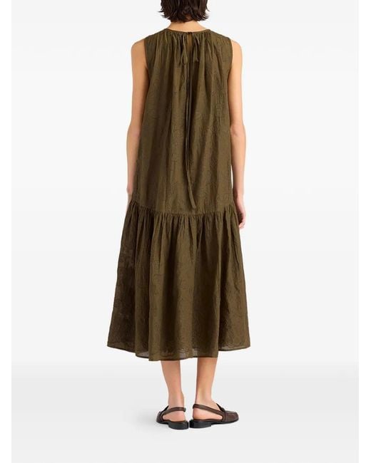 Momoní Natural Cobre Embroidered Maxi Dress