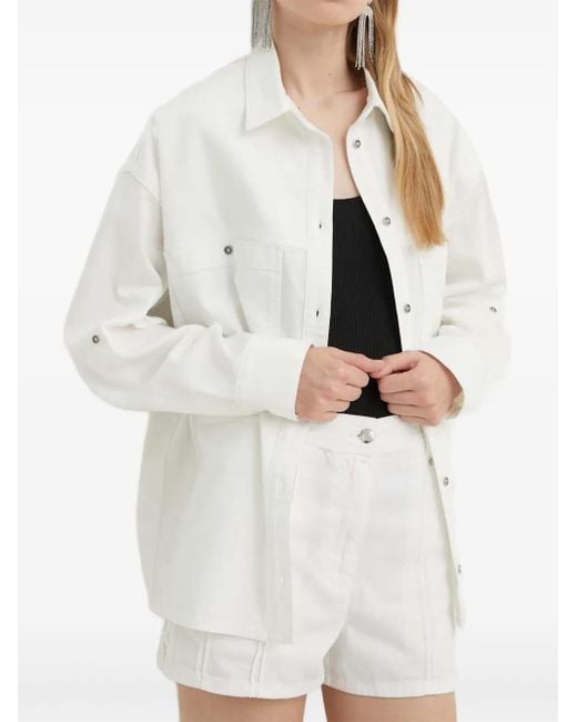 IRO White Buttoned Pollo Colar Shirt