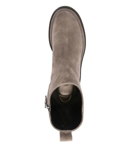 Brunello Cucinelli Brown 30Mm Side-Zip Suede Ankle Boots