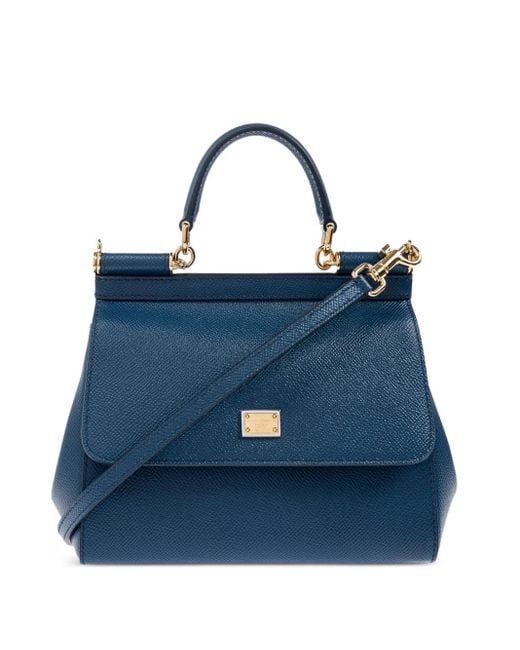 Dolce & Gabbana Blue Mittelgroße Sicily Handtasche