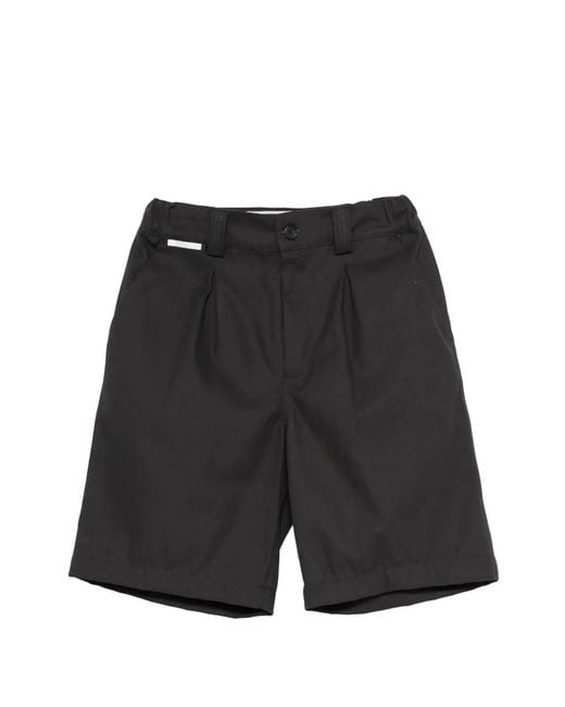 GR10K Black Pleated Shorts for men