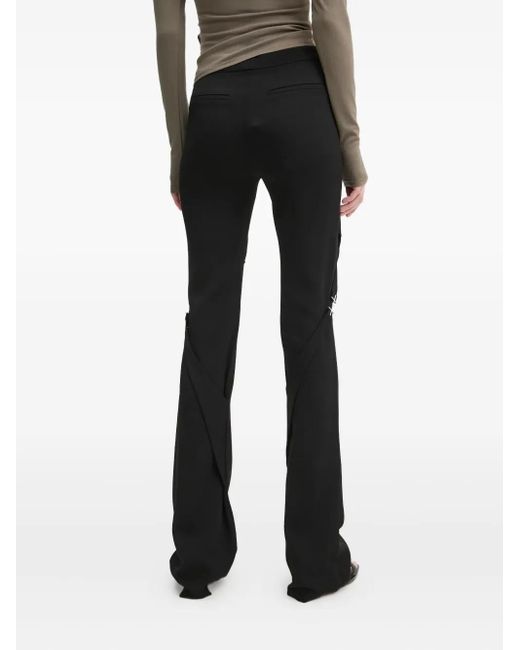 HELIOT EMIL Black Strap-Detail Trousers