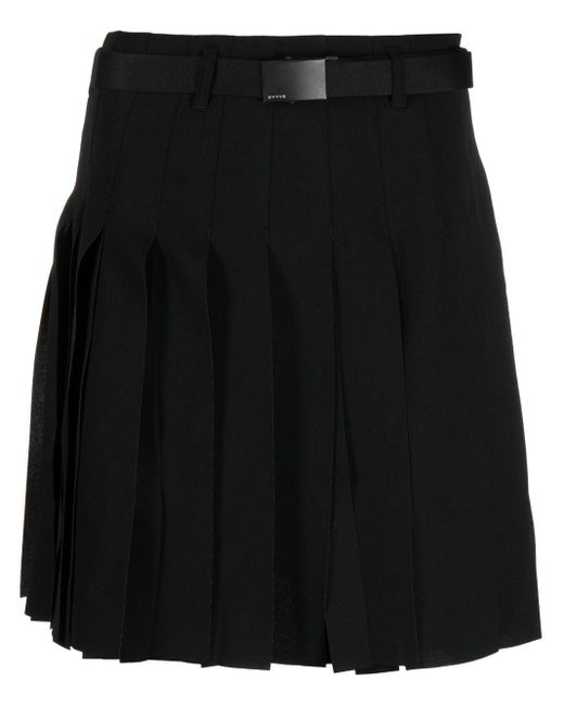 Eytys Black Kace Belted Pleated Skirt