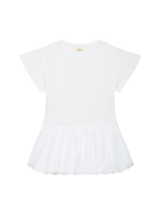Renaissance Renaissance White Susu Pleated-Skirt Dress