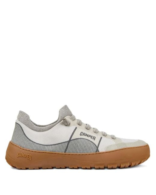 Camper White Logo-Detail Knitted Sneakers for men