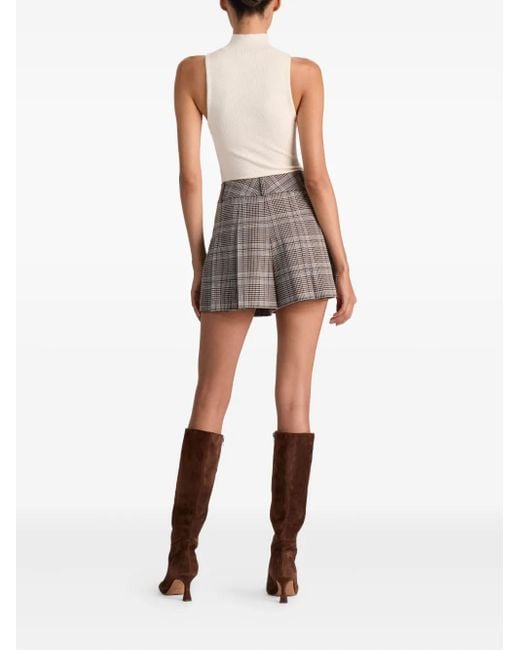 Alice + Olivia Brown Scarlet Pleated Shorts