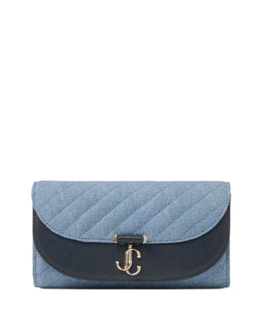 Jimmy Choo Blue Curve Quilted Clutch Bag