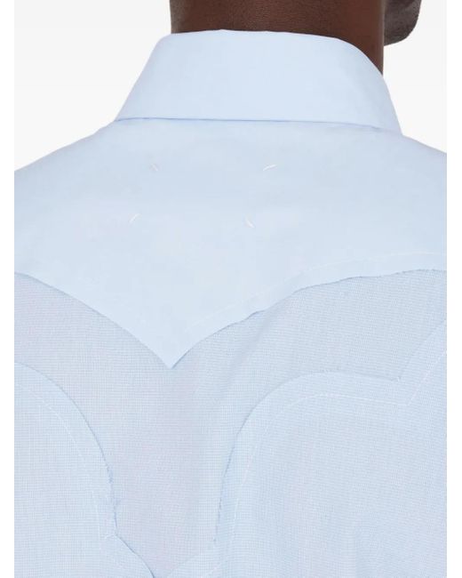 メンズ Maison Margiela パネル シャツ Blue