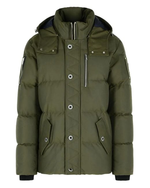 Moose Knuckles Gewatteerde Jas Met Afneembare Capuchon in het Green voor heren
