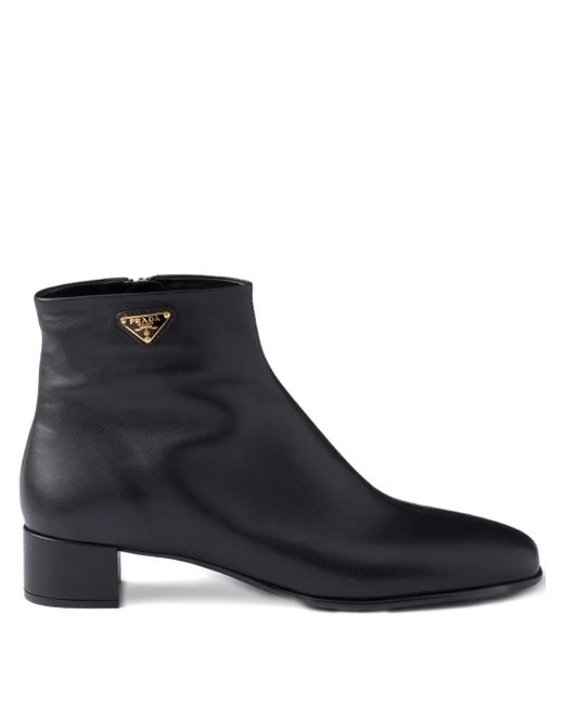 Prada Black Stiefeletten Mit Logo