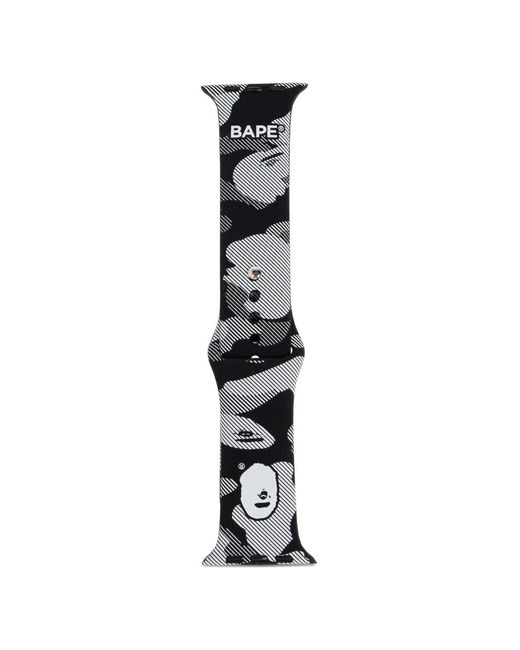 A Bathing Ape White Bracelet De Montre À Imprimé Camouflage for men