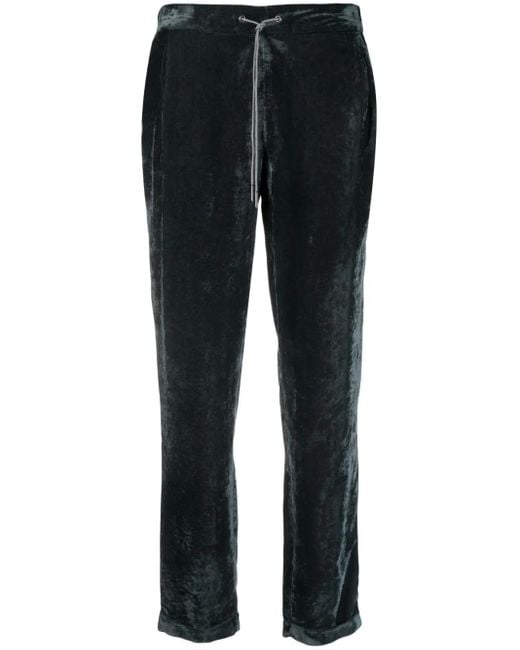 Fabiana Filippi Black Drawstring-Waist Velvet Trousers