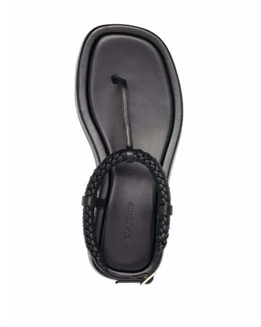 Gia Borghini Black X Rosie Huntington-Whiteley Thong Sandals