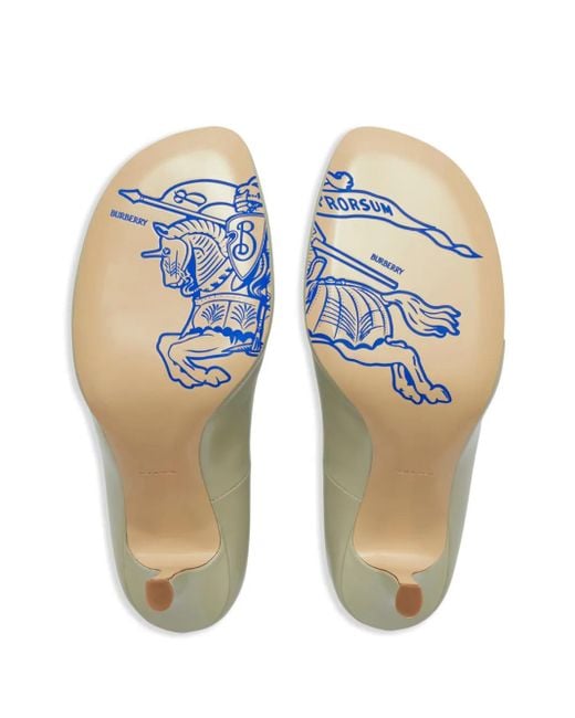 Zapatos con tacón de 85 mm Burberry de color White