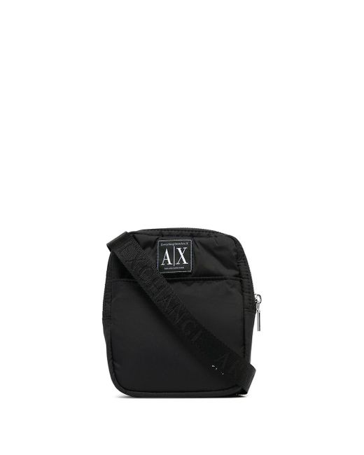 Armani Exchange Logopatch Crossbody Bag in Black for Men Lyst
