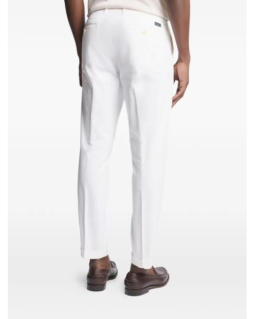 Fay White Pocket Classic Capri Trousers for men