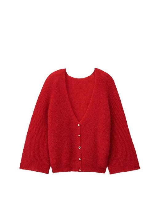 Ba&sh Red Isaac Buttoned Cardigan