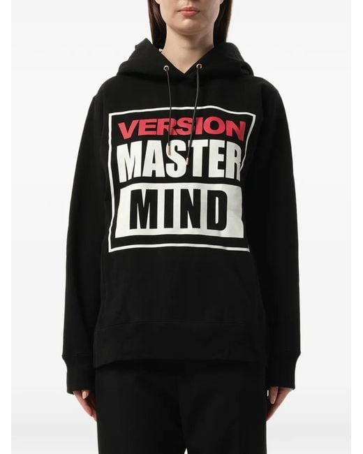 Mastermind Japan Black Logo-Print Drawstring Hoodie