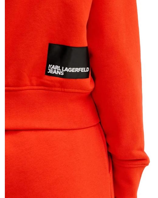 Felpa Con Cappuccio di Karl Lagerfeld in Red