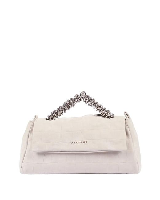 Orciani Natural Twisted-Handle Grained-Leather Shoulder Bag