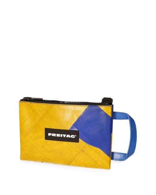 Freitag Yellow Small Eddie Logo-Patch Crossbody Bag for men