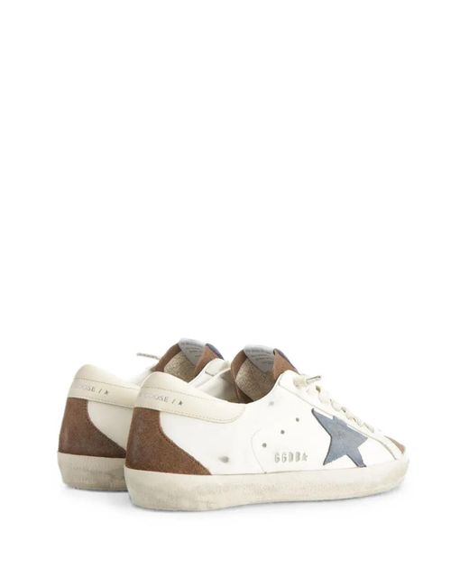 Golden Goose Deluxe Brand White Super Star Leather Sneakers for men