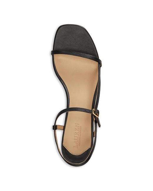 Ralph Lauren White Sandales Lainee En Cuir