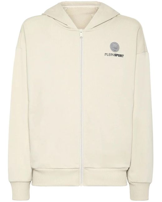 Philipp Plein Natural Logo-Print Hoodie for men