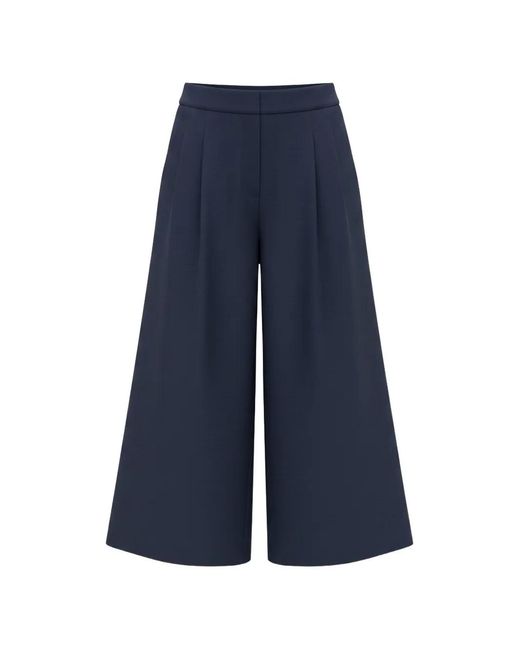 Rundholz Black Label Blue Wide-Leg Pleated Trousers