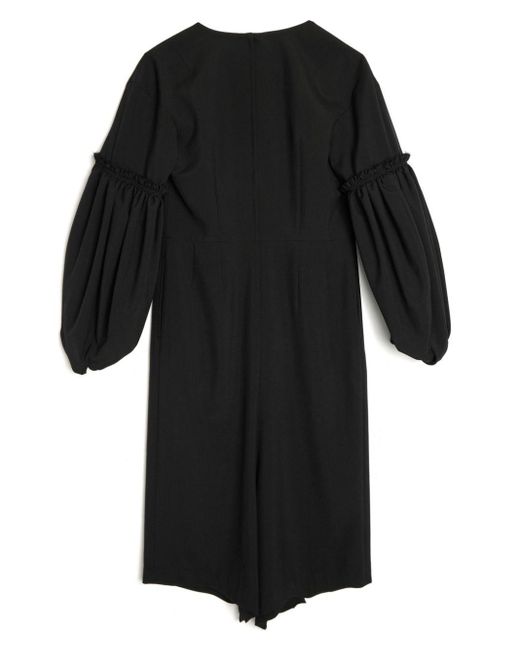 Comme des Garçons Wollen Midi-jurk in het Black