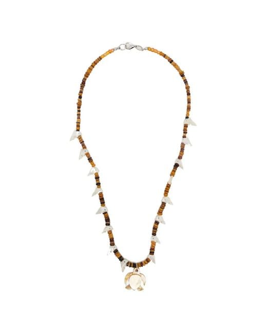 BLAKLACE Metallic Turtle Charm Beaded Necklace