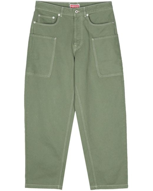 KENZO Elephant Flag Cargo-Jeans in Green für Herren