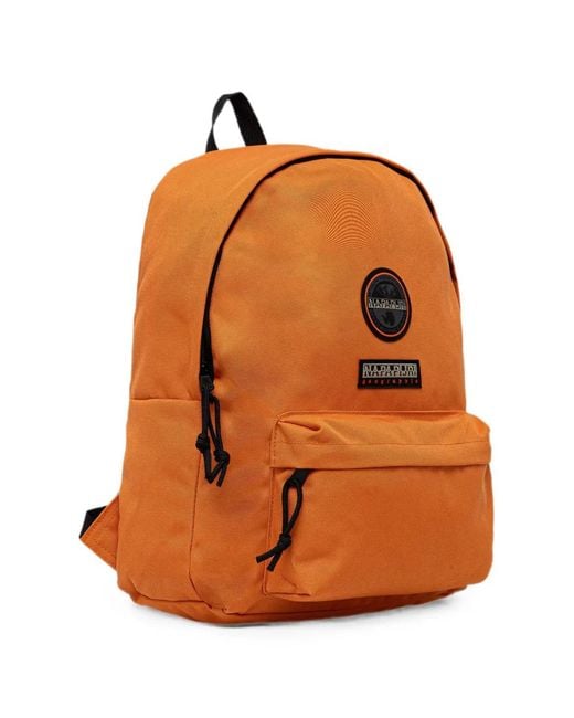 Napapijri Orange Logo-Patch Zip-Around Backpack