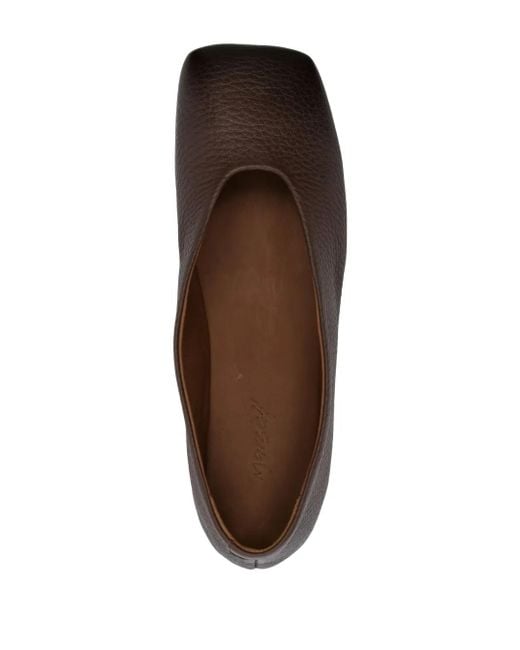Ballerine Spatolona Con Punta Quadrata di Marsèll in Brown