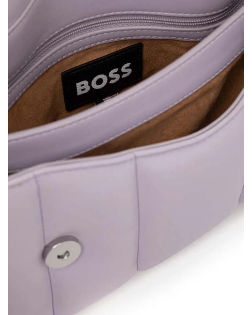 Boss Purple Logo-Plaque Crossbody Bag
