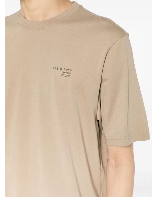 Rag & Bone Natural Logo-Print T-Shirt for men
