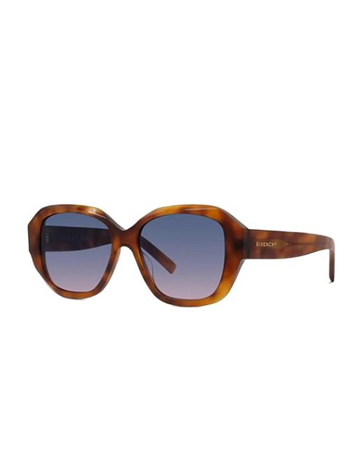 Givenchy Blue Geometric-Frame Sunglasses