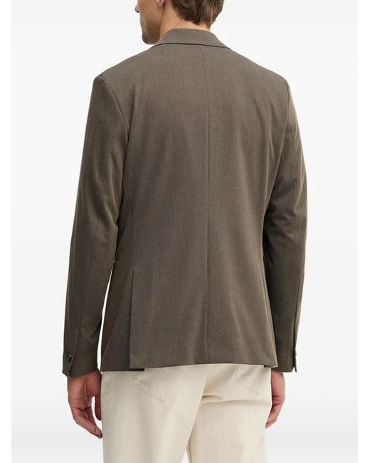 Sisley Brown Single-Breasted Blazer for men
