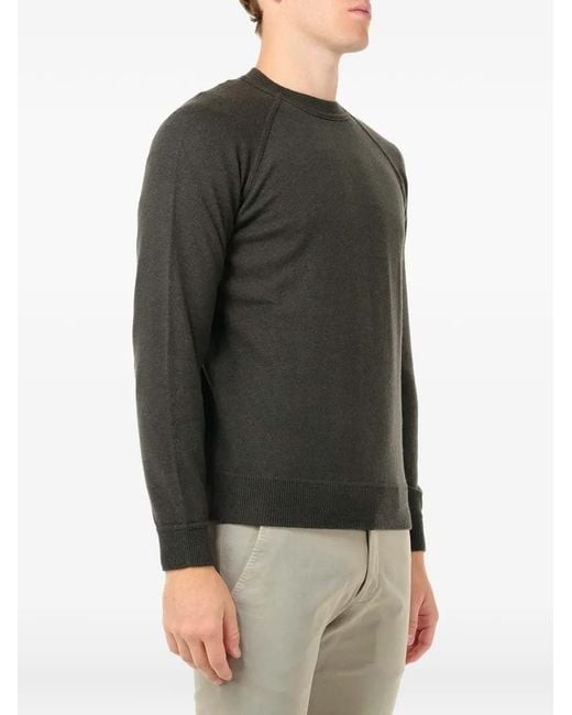 Al Duca D'aosta Gray Raglan-Sleeve Sweater for men