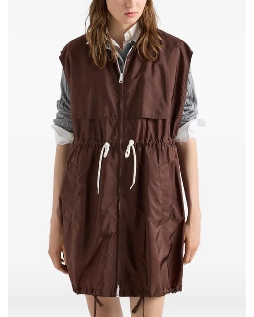 Prada Brown Robe Courte Re-Nylon