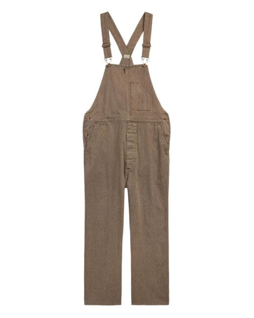メンズ RRL ヘリンボーン オーバーオール Brown