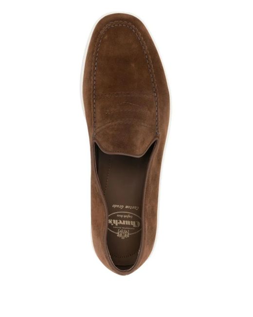 Church's Brown Suede-Leather Loafers for men