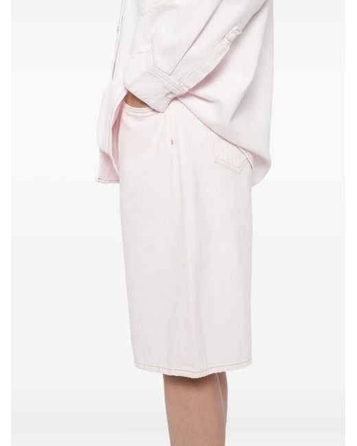 Agolde Pink Klassische Jeans-Shorts