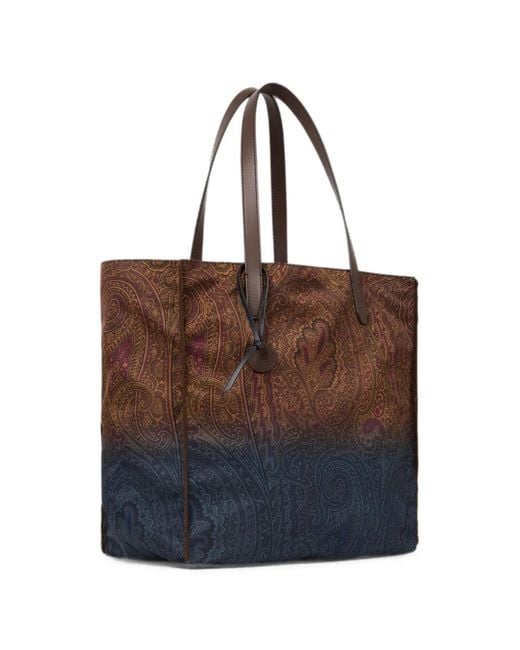 Etro Brown Shopping Printed