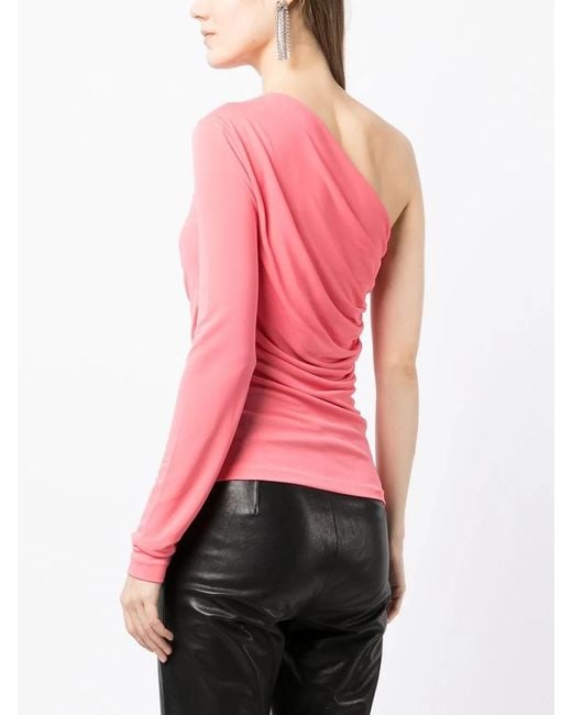 DSquared² Pink Ruched One-Sleeve T-Shirt for men