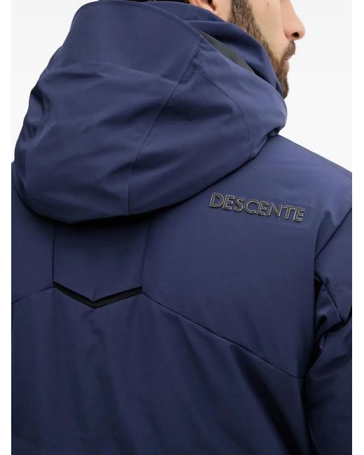 Giacca Da Sci Con Zip E Cappuccio di Descente in Blue da Uomo