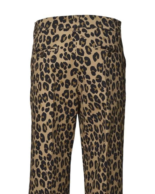Aspesi Gray Leopard-Print Trousers