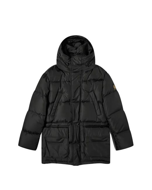 Belstaff Black Straight Hem Hooded Jacket for men