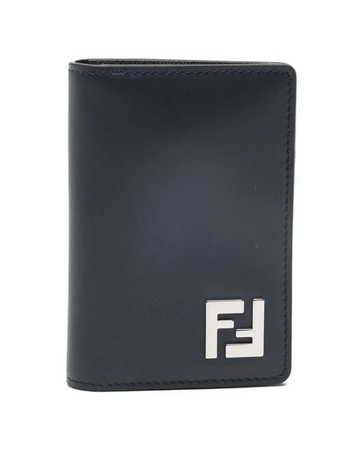Fendi Blue Logo Cardholder for men