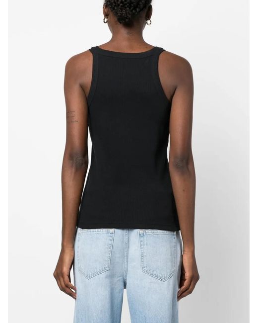 Closed Black Ribbed-Knit Tank Top